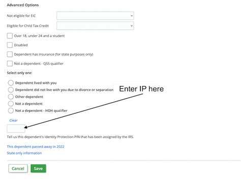 Enter your <b>IP</b> <b>PIN</b> in the box that says, “If the IRS sent you an <b>Identity Protection</b> <b>PIN</b>, enter it here,” next to the signature line of the tax return. . Ip pin for dependents